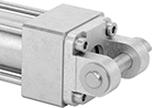 Image of Product. Front orientation. ZoomedIn view. Air Cylinder Mounts. ISO Tie Rod Air Cylinder Mounts, Clevis Brackets with Pin.