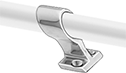 Image of ProductInUse. Front orientation. Slip-On Framing and Fittings. Stainless Steel Slip-On Framing and Fittings, Through-Hole Rail Mounts, Rectangular Offset.