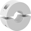 Image of Product. Front orientation. Shaft Collars. Plastic Two-Piece Shaft Collars.
