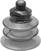 Image of Product. Multiple Bellows with Male Connection. Front orientation. Vacuum Cups. Height-Adjusting Vacuum Cups, Multiple Bellows, Male.