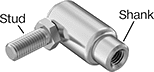 Image of Product. Front orientation. Rod Ends. Quick-Install Ball Joint Linkages, Internal Spring.