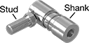 Image of Product. Front orientation. Contains Annotated. Rod Ends. External Spring.