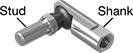 Image of Product. Front orientation. Contains Annotated. Rod Ends. Corrosion-Resistant Ball Joint Linkages.