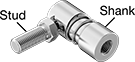 Image of Product. Front orientation. Contains Annotated. Rod Ends. Corrosion-Resistant Quick-Install Ball Joint Linkages.