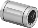 Image of Product. Front orientation. Linear Bearings. High-Temperature Linear Ball Bearings , Fixed Alignment, With Retaining Ring Grooves.