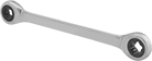 Image of Product. Front orientation. Box Wrenches. Two-Head Ratcheting Box Wrenches, Torx Openings.