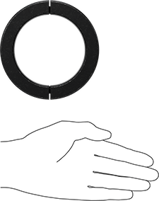 Image of Product. Side1 orientation. Contains SizingReference. Clamping Two-Piece Shaft Collar, for 3-1/4" Diameter, Black-Oxide 1215 Carbon Steel.