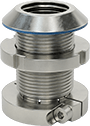 Image of Product. Front orientation. For 22 mm Maximum Wall Thickness. Sanitary Photoelectric Sensors.