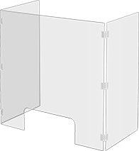 Image of Product. Front orientation. Protective Panels. With Cutout—Hinged Side Panels.