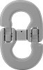 Nonremovable Figure-Eight Chain Connecting Links—For Lifting