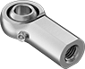 Image of Product. Front orientation. Rod Ends. Internally Threaded Oil-Embedded Ball Joint Rod Ends with Grease Fitting.