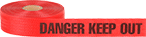Image of Product. Front orientation. Barrier Tape. Reusable Barrier Tape, Message: Danger Keep Out.