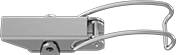 Image of Product. Front orientation. Draw Latches. Strikeless Draw Latches, Style D.