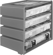 Image of Product. With Plastic Compartmented Box. Front orientation. L-Keys. Easy-Align Ball-Tip L-Key Sets, Compartmented Plastic Box.