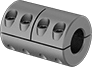 Image of Product. Front orientation. For Continuous Rotary Motion. Two-Piece Rigid Shaft Couplings , For Round Shafts.