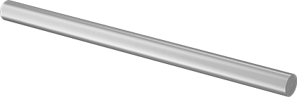 Image of Product. Front orientation. High-Strength Molybdenum Rod, 3/4" Diameter, 1 Foot Long.