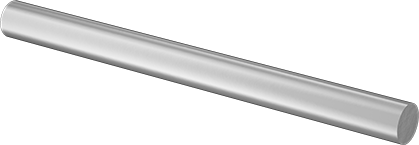 Image of Product. Front orientation. High-Strength Molybdenum Rod, 1" Diameter, 1 Foot Long.