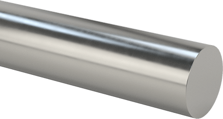 Image of Product. Front orientation. High-Strength Molybdenum Rod, 1" Diameter, 1 Foot Long.
