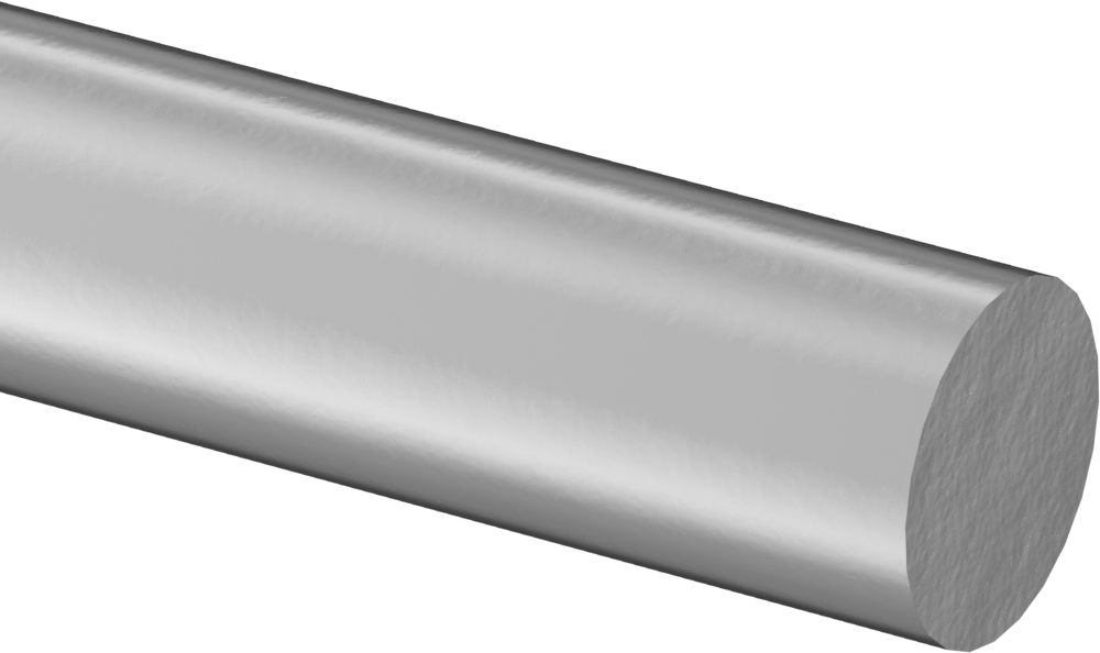 Image of Product. Front orientation. High-Strength Molybdenum Rod, 3/4" Diameter, 3 Feet Long.