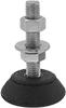 Vibration-Damping Rigid Leveling Mounts with Threaded Stud