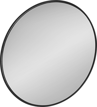 Image of Product. Front orientation. Bracket-Mount Convex Safety Mirror, Glass with Hardboard Back, 36" Diameter, for Use Outdoors.