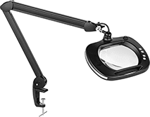 Image of Product. Front orientation. Magnifiers. UV and White Light Clamp-On Workstation Magnifiers.