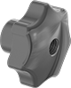 Image of Product. Style 14. Front orientation. Style 14. Threaded Through-Hole Knobs, Seven-Arm Grip.