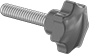 Image of Product. Style 18. Front orientation. Seven-Arm Grip. Threaded-Stud Knobs, Style 18.