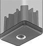 Image of ProductInUse. Front orientation. Leveling Mount Inserts. High-Capacity Press-Fit Leveling Mount Inserts, Rectangular Base.