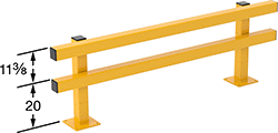 Image of System. Front orientation. Contains Annotated. Guardrails. Stackable Guardrails.