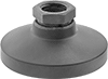 Black-Oxide Steel Swivel Leveling Mounts with Threaded Hole