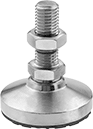 Image of Product. With Cushion. Front orientation. Leveling Mounts. Swivel Leveling Mounts with Threaded Stud, With Cushion.