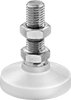 Plastic Swivel Leveling Mounts with Threaded Stud