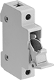 Image of Product. For 1 Fuse. Front orientation. Fuse Blocks. DIN-Rail Mount Fuse Blocks for Midget Fuses, For 1 Fuses.