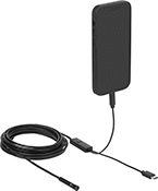 Image of ProductInUse. Shown with Smartphone (Not Included). Front orientation. Knob Adjustment. Multi-Camera Video-Recording Borescopes for Smartphones and Tablets .