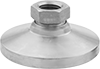 Metric Corrosion-Resistant Swivel Leveling Mounts with Threaded Hole