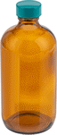 Image of Product. Front orientation. Bottles. Glass Bottles, Round, Amber.