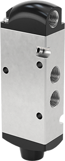 Image of Product. Back orientation. Air Directional Control Valve, Air-Operated, Spring Return, 1/8 NPT.