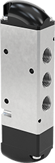 Image of Product. Front orientation. Air Directional Control Valve, with Full Shut-Off, Air-Operated, 1/4 NPT.