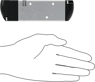 Image of Product. Side1 orientation. Contains SizingReference. Air Directional Control Valve, with Full Shut-Off, Air-Operated, 1/4 NPT.