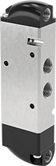 Image of Product. Back orientation. Air Directional Control Valve, with Full Shut-Off, Air-Operated, 1/4 NPT.