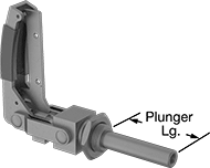 Image of Product. Front orientation. Contains Annotated. Toggle Clamps. Hole-Mount Push/Pull Toggle Clamps with Locking Handle.