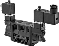Image of Product. Front orientation. Directional Control Valves. Single-Action Electrically Operated Air Directional Control Valves, Style F.
