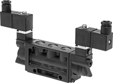 Image of Product. Front orientation. Directional Control Valves. Two-Speed Two-Action Electrically Operated Air Directional Control Valves, Style H.