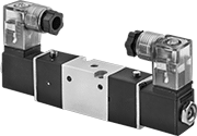 Image of Product. Front orientation. Directional Control Valves. Single-Action Electrically Operated Air Directional Control Valves, Style E.