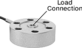 Image of Product. Front orientation. Contains Annotated. Load Cells. Ready-to-Use Tension and Compression Force Sensors, Round, Threaded Through Hole.