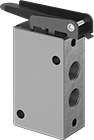 Image of Product. Front orientation. Directional Control Valves. Two-Speed Two-Action Mechanically Operated Air Directional Control Valves, Style A.