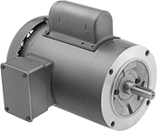 Image of Product. Motor with Totally Enclosed Enclosure. Front orientation. Electric Motors. US-Made Face-Mount AC Motors .