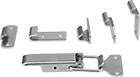 Image of Product. Front orientation. Draw Latches. Multiple-Strike Draw Latches, Six Strike Plates.