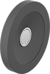Image of Product. Front orientation. Hand Wheels. Machinable-Hub-Mount Solid Hand Wheels, Dished Hand Wheels, Phenolic.